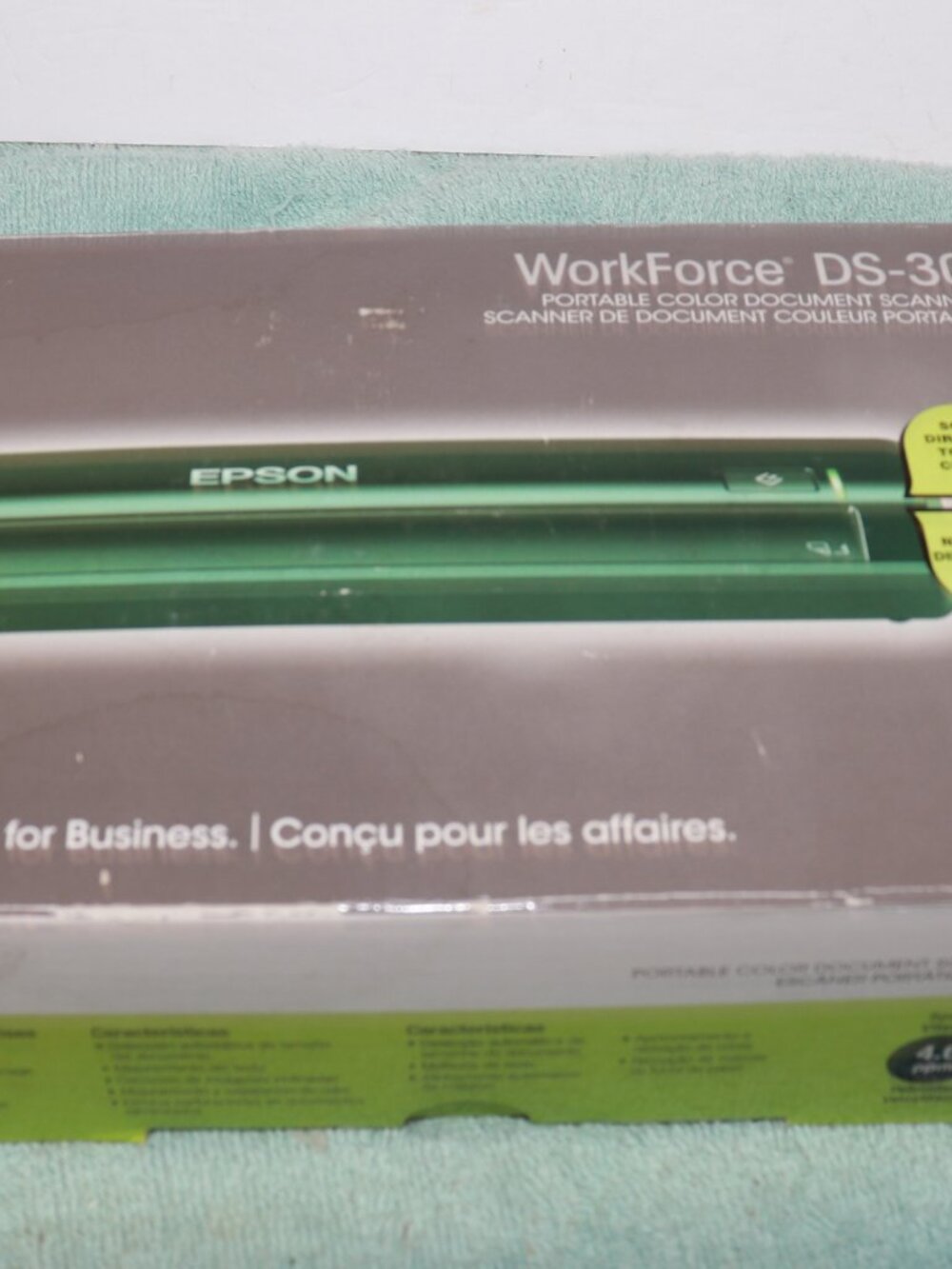 Epson WorkForce DS-30 Portable Document Scanner USB Open Box